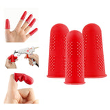 Maxbell 3x Finger Thumb Cots Non Slip Gloves Finger Sleeves Fingertip Cover Silicone red