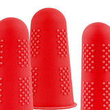 Maxbell 3x Finger Thumb Cots Non Slip Gloves Finger Sleeves Fingertip Cover Silicone red