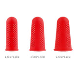Maxbell 3x Finger Thumb Cots Non Slip Gloves Finger Sleeves Fingertip Cover Silicone red