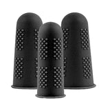 Maxbell 3x Finger Thumb Cots Non Slip Gloves Finger Sleeves Fingertip Cover Silicone black