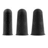 Maxbell 3x Finger Thumb Cots Non Slip Gloves Finger Sleeves Fingertip Cover Silicone black