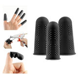 Maxbell 3x Finger Thumb Cots Non Slip Gloves Finger Sleeves Fingertip Cover Silicone black