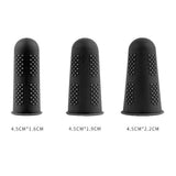 Maxbell 3x Finger Thumb Cots Non Slip Gloves Finger Sleeves Fingertip Cover Silicone black