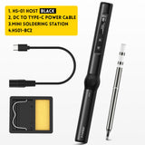 Maxbell Soldering Iron Station Kits Lightweight for Desoldering Electronic Production Black BC2