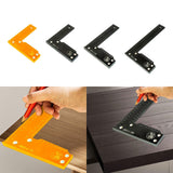 Maxbell Right Angle Ruler High Precision Professional 90 Degree Ruler L Shaped Square Ruler Orange 150mm