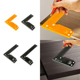 Maxbell Right Angle Ruler High Precision Professional 90 Degree Ruler L Shaped Square Ruler Orange 150mm