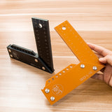 Maxbell Right Angle Ruler High Precision Professional 90 Degree Ruler L Shaped Square Ruler Orange 150mm