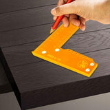 Maxbell Right Angle Ruler High Precision Professional 90 Degree Ruler L Shaped Square Ruler Orange 150mm