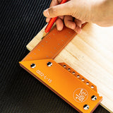 Maxbell Right Angle Ruler High Precision Professional 90 Degree Ruler L Shaped Square Ruler Orange 150mm