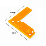 Maxbell Right Angle Ruler High Precision Professional 90 Degree Ruler L Shaped Square Ruler Orange 150mm