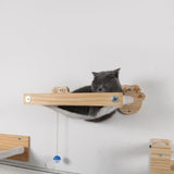 Maxbell wall Mounted Hammock Wooden indoor House Climbing Cat Climbing Frame
