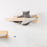 Maxbell wall Mounted Hammock Wooden indoor House Climbing Cat Climbing Frame
