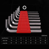 Maxbell 8Pcs Hex Key Set for Electrical Engineering Household DIY Furniture Assembly