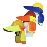 Maxbell Hard Hat Sun Shade Breathable Wide Brim with Reflective Strip Hard Hat Visor Orange