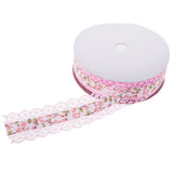 Maxbell Vintage Lace Trim Printed Embroidery Lace Ribbon For Sewing Craft Pink 2