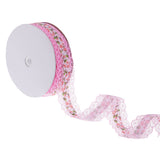 Maxbell Vintage Lace Trim Printed Embroidery Lace Ribbon For Sewing Craft Pink 2
