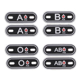 Max Luminous Blood Type Patches Sewing Applique Patches Black White Luminous A