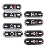 Max Luminous Blood Type Patches Sewing Applique Patches Black White Luminous A
