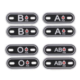 Max Luminous Blood Type Patches Sewing Applique Patches Black White Luminous A