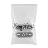 Max Luminous Blood Type Patches Sewing Applique Patches Black White Luminous A
