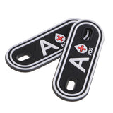 Max Luminous Blood Type Patches Sewing Applique Patches Black White Luminous A