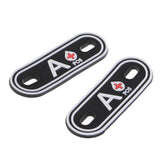 Max Luminous Blood Type Patches Sewing Applique Patches Black White Luminous A