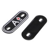 Max Luminous Blood Type Patches Sewing Applique Patches Black White Luminous A