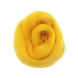 Max Handmade 10g Wool Roving Fibre For Needle Felting Materials Yellow