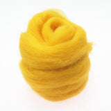 Max Handmade 10g Wool Roving Fibre For Needle Felting Materials Yellow