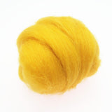 Max Handmade 10g Wool Roving Fibre For Needle Felting Materials Yellow