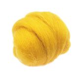 Max Handmade 10g Wool Roving Fibre For Needle Felting Materials Yellow