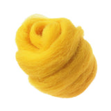 Max Handmade 10g Wool Roving Fibre For Needle Felting Materials Yellow
