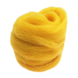 Max Handmade 10g Wool Roving Fibre For Needle Felting Materials Yellow