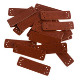 Max 20pcs Retro Brown Leather Handmade Label Tags DIY Sew Craft Patches 2#