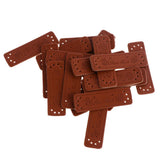 Max 20pcs Retro Brown Leather Handmade Label Tags DIY Sew Craft Patches 2#