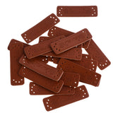 Max 20pcs Retro Brown Leather Handmade Label Tags DIY Sew Craft Patches 2#