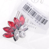 Max Buttterfly Glass Rhinestone Beaded Patch Applique for Clothing Sewing Red