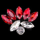 Max Buttterfly Glass Rhinestone Beaded Patch Applique for Clothing Sewing Red