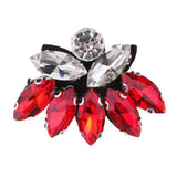 Max Buttterfly Glass Rhinestone Beaded Patch Applique for Clothing Sewing Red