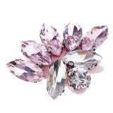 Max Buttterfly Glass Rhinestone Beaded Patch Applique for Clothing Sewing Pink