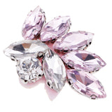 Max Buttterfly Glass Rhinestone Beaded Patch Applique for Clothing Sewing Pink
