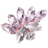 Max Buttterfly Glass Rhinestone Beaded Patch Applique for Clothing Sewing Pink