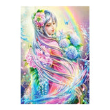 Maxbell Floral Crystals Embroidery Kits DIY Handcraft Painting Colored Fairy