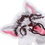 Max Iron on Sew on Cute Cat Embroidery Patches Decorative Animal Patches B