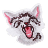Max Iron on Sew on Cute Cat Embroidery Patches Decorative Animal Patches B