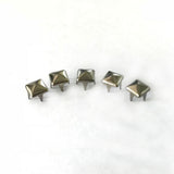 Maxbell 300 Picees Square Punk Nailheads Spikes for Clothing Shoes Decor Gray Black