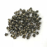 Maxbell 300 Picees Square Punk Nailheads Spikes for Clothing Shoes Decor Gray Black