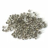 Maxbell 300Pcs 5mm Copper Pyramid Rivets Punk Square Claw Studs Leathercraft Silver
