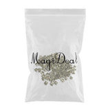 Maxbell 300Pcs 5mm Copper Pyramid Rivets Punk Square Claw Studs Leathercraft Silver