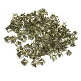 Maxbell 300Pcs 5mm Copper Pyramid Rivets Punk Square Claw Studs Leathercraft Silver